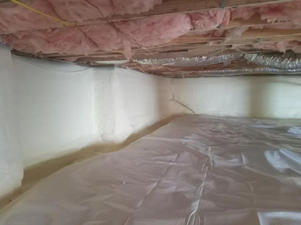 Crawl space encapsulation with closed-cell spray foam for Attic Insulation in Fircrest